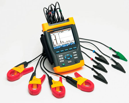 Fluke 437 II с измерительными клещами